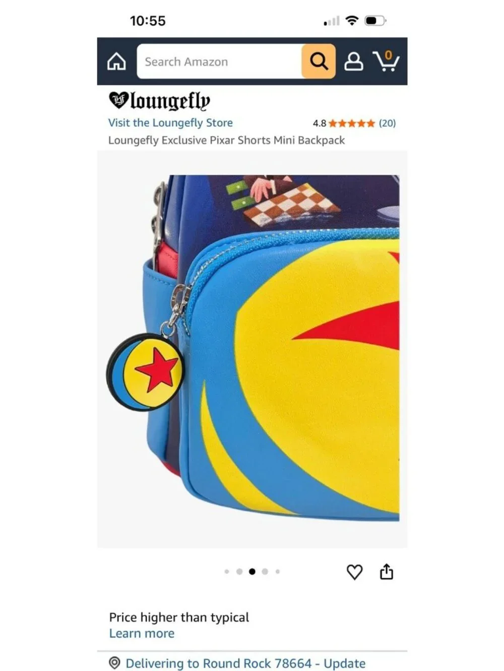 Loungefly Tin Toy Train Geri Lava Baby Bao Pixar Shorts Mini Backpack  NWT